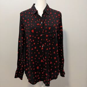 Rails Kathryn Rebel Heart Blouse Small